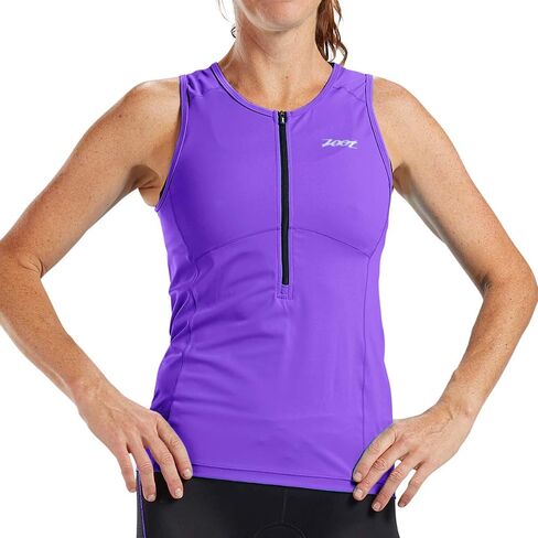 Zoot Women's Core Tri Tank - قميص Triathlon بدون أكمام للسيدات مع 3 جيوب خلفية، ولوحات شبكية، وسحاب قفل كام in Kuwait
