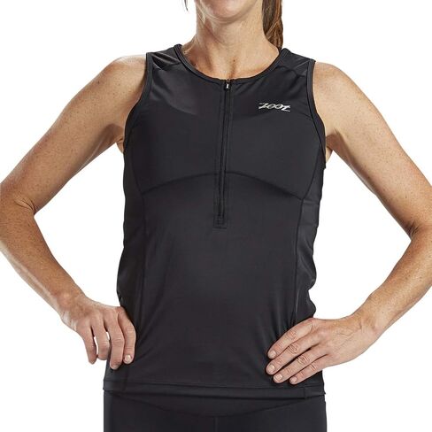 Zoot Women's Core Tri Tank - قميص Triathlon بدون أكمام للسيدات مع 3 جيوب خلفية، ولوحات شبكية، وسحاب قفل كام in Kuwait