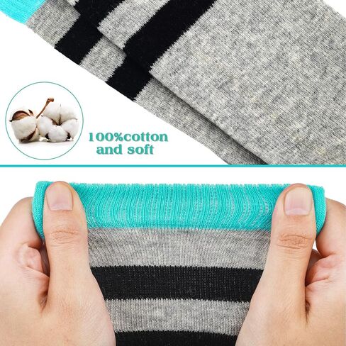 Tisancy 8 Pairs Pregnancy Compression Socks for Women 20-30 mmHg Stripe Maternity Compression Socks Pregnant Calf Circulation Support Socks for Women Travel, 4 Styles in Saudi Arabia