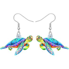 DOWAY Acrylic Cute Shark Earrings Dangle Sea Animals Jewelry Decoration Gifts for Women Girls
