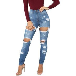 Tulucky Women's Boyfriend Jeans Distressed Slim Fit Ripped Denim Pants Comfy Stretch Skinny Jeans