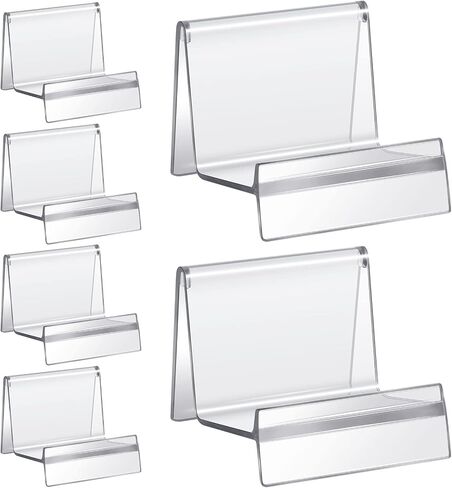6 Pcs Purse Display Stand Clear Acrylic Handbag Stand Jewelry Wallet Displays Holder Organizer Acrylic Purse Displays Rack for Closet Boutique Store Bag Card Phone Cosmetic in Saudi Arabia