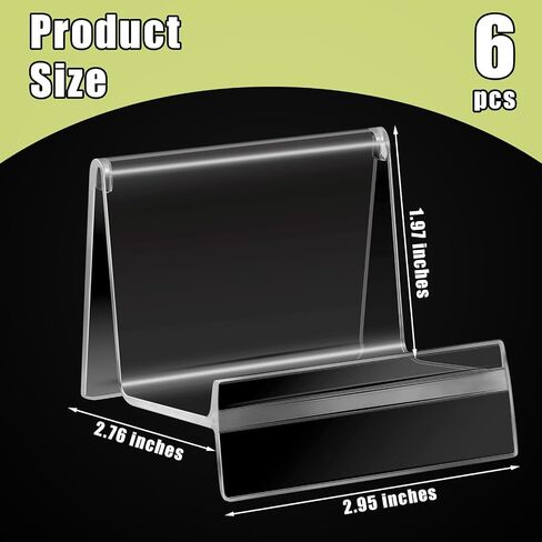 6 Pcs Purse Display Stand Clear Acrylic Handbag Stand Jewelry Wallet Displays Holder Organizer Acrylic Purse Displays Rack for Closet Boutique Store Bag Card Phone Cosmetic in Saudi Arabia