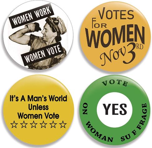 Votes for Women (Collection IV) Pinback Buttons/Pins (2.25 inches) Set of 4 in Kuwait