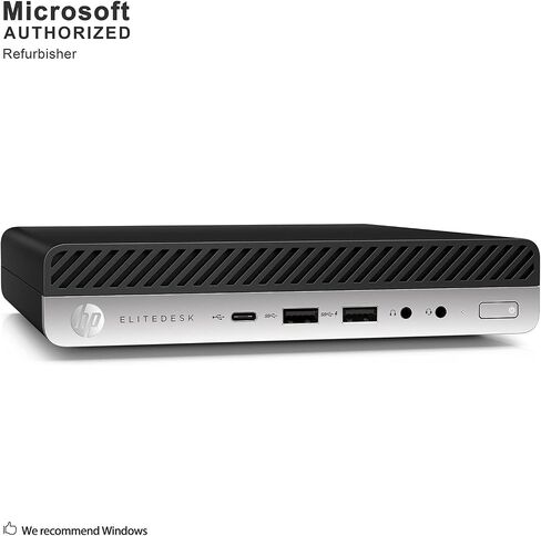 HP EliteDesk 800 G4 4CB30UT Mini Desktop (2.1 GHz Intel Core i5-8500T, 8 GB DDR4 SDRAM, 256 GB SSD, Windows 10 Pro) (Renewed) in Saudi Arabia