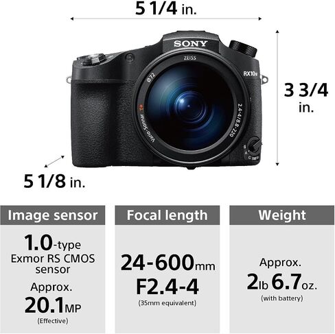 Sony Cyber?Shot RX10 IV with 0.03 Second Auto-Focus & 25x Optical Zoom (DSC-RX10M4) (Renewed) in Kuwait