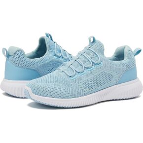 Avia Air Slip On Shoes for Women - Casual Comfortable Athletic Tennis Walking Sneakers for Women with Memory Foam - Sizes 6 to 12, Medium & Wide Width - Black, Grey with Pink, Aqua Blue & White