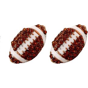 Unique Rhinestone Stud Drop Stackable Cute Basketball Volleyball Baseball Football Rugby Shiny Crystal Sport Earrings Jewelry for Women Teens in Saudi Arabia