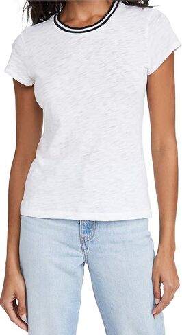 Goldie Lewinter Women's Tipped Ringer Tee in Saudi Arabia