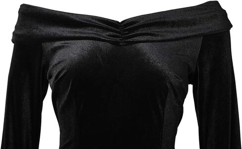 MODECRUSH Halloween Costume Morticia Addams Costume Womens Addams Family Wednesday Dress Black Floor Dress in Saudi Arabia