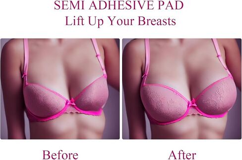 حمالة صدر من السيليكون، وسادات معززة لرفع الثدي شبه لاصقة، كوب رفع على شكل حرف V، قابلة لإعادة الاستخدام، قابلة للتنفس، زوجان لكوب A/B/C شفاف in Kuwait