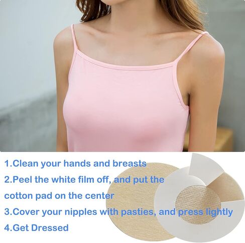 كريس كيكومي 40 زوجًا من أغطية الحلمات للنساء للاستعمال مرة واحدة، أغطية للحلمات غير المرئية الدائرية، عارية in Kuwait