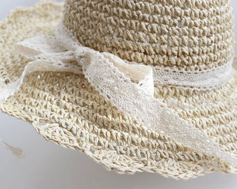 Summer Beach Sun Straw Hats for Women Wide Brim Packable Travel Bucket Hats UPF 50+ in Kuwait