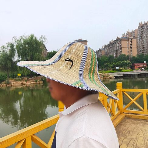 YYJINGYOU Straw hat Sun Hats for Men Beach hat Straw Life Jacket Sunhat Foldable and Rolled up Yellow, 5 1/8-5 3/8 in Saudi Arabia