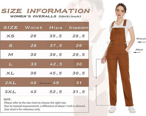 ملابس نسائية من الدينيم بأرجل مستقيمة ومطاطة ومريلة وجيوب وحزام قابل للتعديل باللون الأسود من الجينز in Kuwait