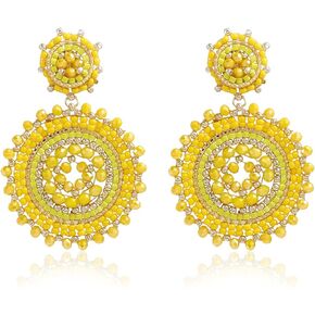Elegance 11 Designs Beaded Earrings For Women Seed Bead Summer Beach Boho Statement Dangle Handmade Earrings Jewelry