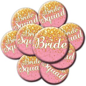 16 زرًا لفرقة العرائس باللون الوردي والذهبي - أزرار للعزوبية - أزرار لحفلات الزفاف - حمام الزفاف الوردي والذهبي in Kuwait