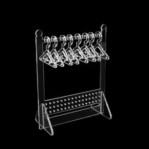 NatSumeBasics Earring Holder Stand Clear Acrylic Earrings Rack Mini Hangers Display Stand Jewelry Organizer Storage for Women Girls (Clear Earrings Rack)