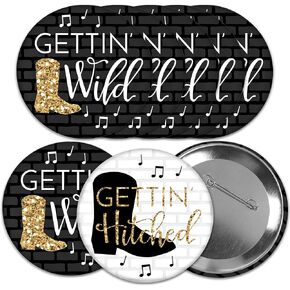 Big Dot of Happiness Nash Bash - 3 inch Nashville Bachelorette Party Badge - Pinback Buttons - Set of 8 in Saudi Arabia