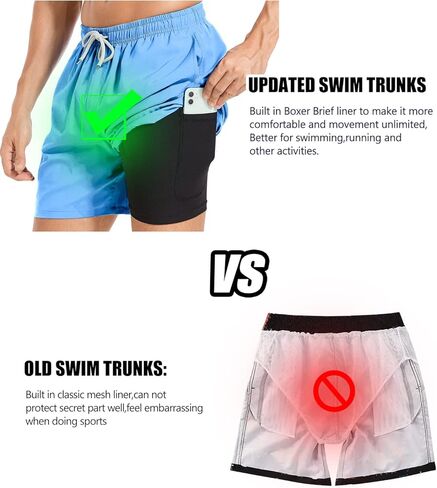 شورت سباحة للرجال من Jimlieay مع بطانة مضغوطة in Kuwait