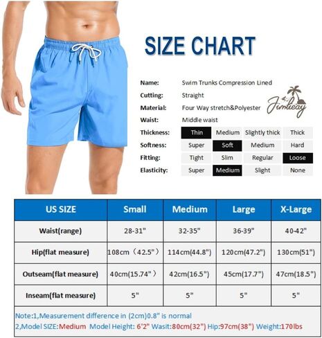 شورت سباحة للرجال من Jimlieay مع بطانة مضغوطة in Kuwait