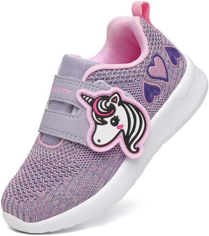 GEERX YUMI Toddler Girl Athletic Tennis Shoes Lightweight Breathable Comfortable Sport Walking Running Unicorn Sneakers (Toddler/Little Kid) in Kuwait