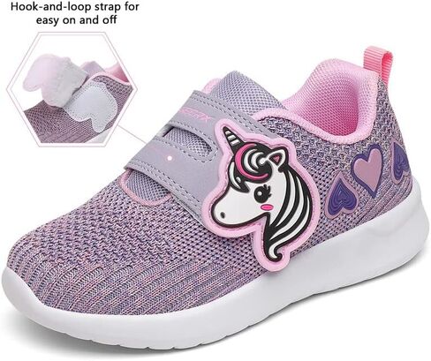 GEERX YUMI Toddler Girl Athletic Tennis Shoes Lightweight Breathable Comfortable Sport Walking Running Unicorn Sneakers (Toddler/Little Kid) in Kuwait