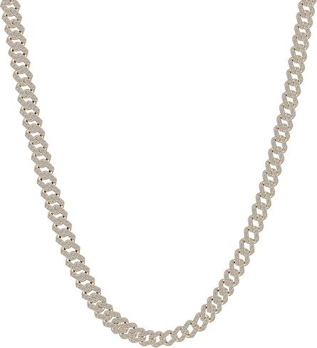 ISAAC WOLF Lab Created 10mm Cuban Link Chain Moissanite 14k Gold Over Sterling Silver Men Women in WHITE, YELLOW or ROSE GOLD in Saudi Arabia