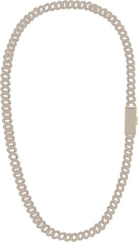 ISAAC WOLF Lab Created 10mm Cuban Link Chain Moissanite 14k Gold Over Sterling Silver Men Women in WHITE, YELLOW or ROSE GOLD in Saudi Arabia