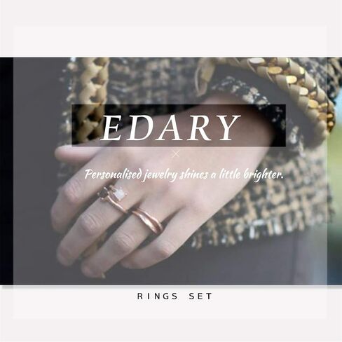 Edary مجموعة خواتم خمر منحوتة المفصل خواتم كريستال الأحجار الكريمة تكويم خواتم الاصبع منتصف حلقة مجموعة للنساء والفتيات in Kuwait