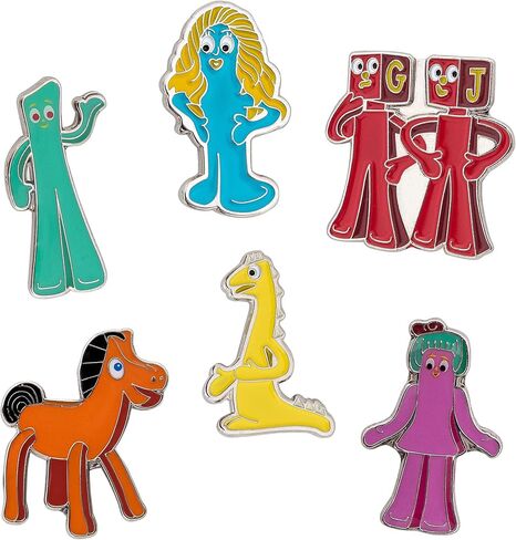 Gumby Lapel Pin Enamel Made of Metal Souvenir Hat Men Women Patriotic (Pin Set A) in Saudi Arabia