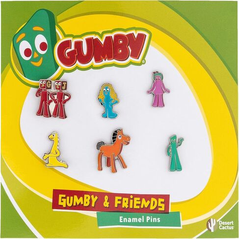 Gumby Lapel Pin Enamel Made of Metal Souvenir Hat Men Women Patriotic (Pin Set A) in Saudi Arabia