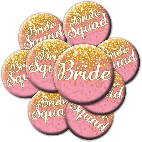 16 زرًا لفرقة العرائس باللون الوردي والذهبي - أزرار للعزوبية - أزرار لحفلات الزفاف - حمام الزفاف الوردي والذهبي in Kuwait