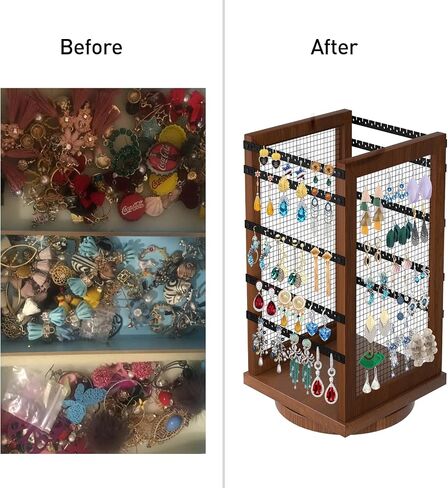 Earring Organizer, 5-Tier Jewelry Holder Organizer for Earrings Necklaces, Rotating Earring Holder Organizer for Selling, Earring Display Holder for Store, Showcase, Tradeshow, Necklace Display in Saudi Arabia