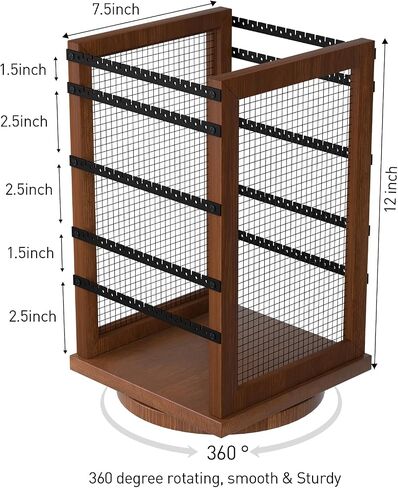 Earring Organizer, 5-Tier Jewelry Holder Organizer for Earrings Necklaces, Rotating Earring Holder Organizer for Selling, Earring Display Holder for Store, Showcase, Tradeshow, Necklace Display in Saudi Arabia