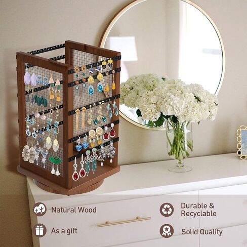 Earring Organizer, 5-Tier Jewelry Holder Organizer for Earrings Necklaces, Rotating Earring Holder Organizer for Selling, Earring Display Holder for Store, Showcase, Tradeshow, Necklace Display in Saudi Arabia