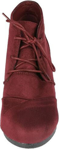 DREAM PAIRS Women's Casual Fashion Lace Up Low Wedge Heel Booties Shoe in Saudi Arabia