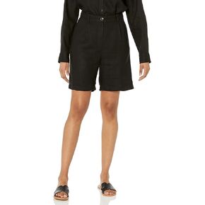 The Drop Women's Millie Loose-fit Pleated Long Linen Walk Short in Saudi Arabia