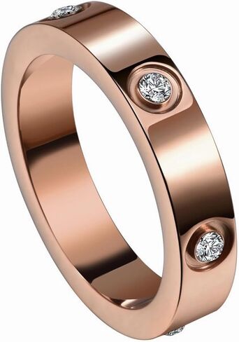 Love Friendship Ring 18K Gold White Gold Rose Silver Plated Cubic Zirconia Titanium Steel Stainless Steel Commitment Ring Wedding Girl Jewelry Valentine's Day Sisters Friends Birthday Gift Ladies in Kuwait