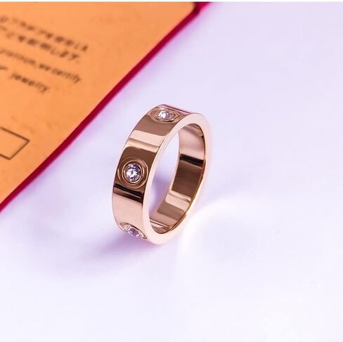 Love Friendship Ring 18K Gold White Gold Rose Silver Plated Cubic Zirconia Titanium Steel Stainless Steel Commitment Ring Wedding Girl Jewelry Valentine's Day Sisters Friends Birthday Gift Ladies in Kuwait