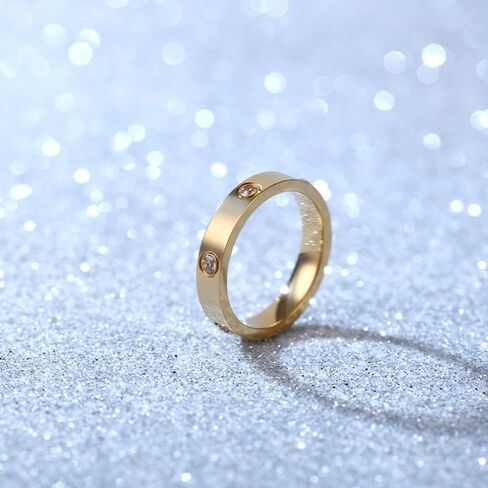 Love Friendship Ring 18K Gold White Gold Rose Silver Plated Cubic Zirconia Titanium Steel Stainless Steel Commitment Ring Wedding Girl Jewelry Valentine's Day Sisters Friends Birthday Gift Ladies in Kuwait