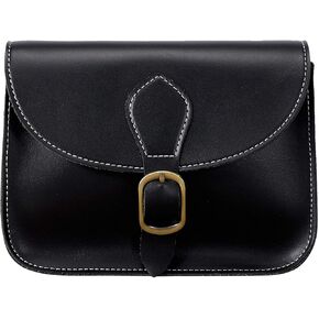 Crossbody Saddle Vegan Leather Bag Small Retro Satchel For Women Vintage Simple Handbag Faux Leather Casual Purse in Saudi Arabia