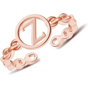 ITS4YEO Solid 925 Sterling Silver Heart Ring Round Ring Open Adjustable Dainty Cute Initial Heart Rings Valentine Anniversary Birthday Jewelry Gifts for Women Girls in Saudi Arabia