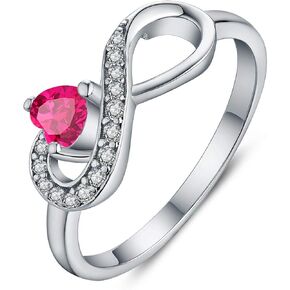 JO WISDOM Infinity Heart Promise Rings for Her Sterling Silver Friendship Ring in Saudi Arabia