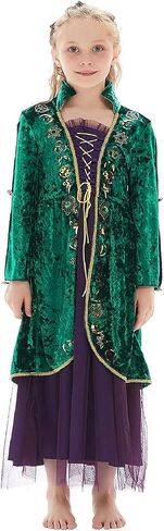 Taeyue Kids Girls Sarah Sanderson Costume Winifred Sanderson Halloween Witch Cosplay Dress Outfit for Child in Kuwait