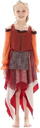Taeyue Kids Girls Sarah Sanderson Costume Winifred Sanderson Halloween Witch Cosplay Dress Outfit for Child in Kuwait