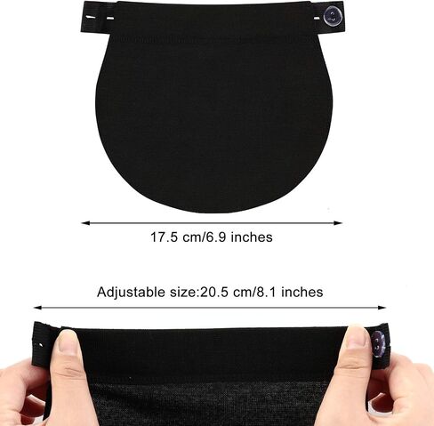 WILLBOND 6 Packs Maternity Pants Extender Adjustable Waist Extenders Pregnancy Waistband Extender Elastic Pregnancy Trouser, approx. 20.5 x 17.5 cm/ 8.1 x 6.9 inches, Gray in Saudi Arabia