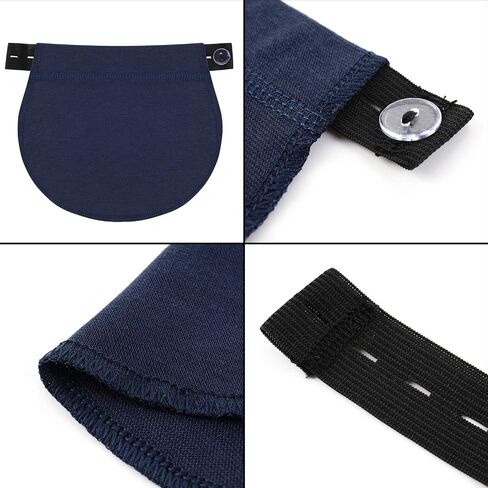 WILLBOND 6 Packs Maternity Pants Extender Adjustable Waist Extenders Pregnancy Waistband Extender Elastic Pregnancy Trouser, approx. 20.5 x 17.5 cm/ 8.1 x 6.9 inches, Gray in Saudi Arabia