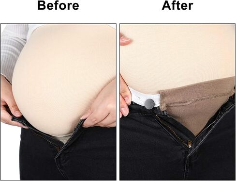 WILLBOND 6 Packs Maternity Pants Extender Adjustable Waist Extenders Pregnancy Waistband Extender Elastic Pregnancy Trouser, approx. 20.5 x 17.5 cm/ 8.1 x 6.9 inches, Gray in Saudi Arabia