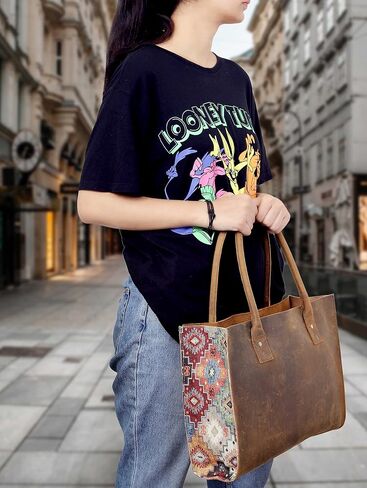 Leather Shoulder Bag Tote for Women Purse Satchel Travel Bag shopping Carry Messenger Multipurpose Handbag in Saudi Arabia